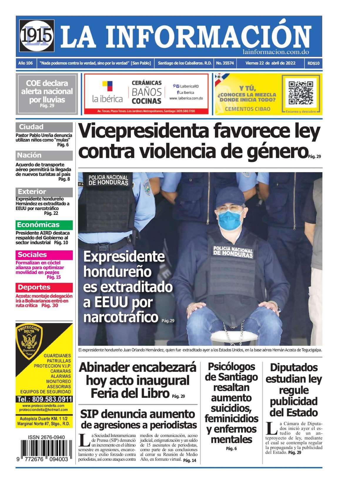 Edición Impresa 22/04/2022