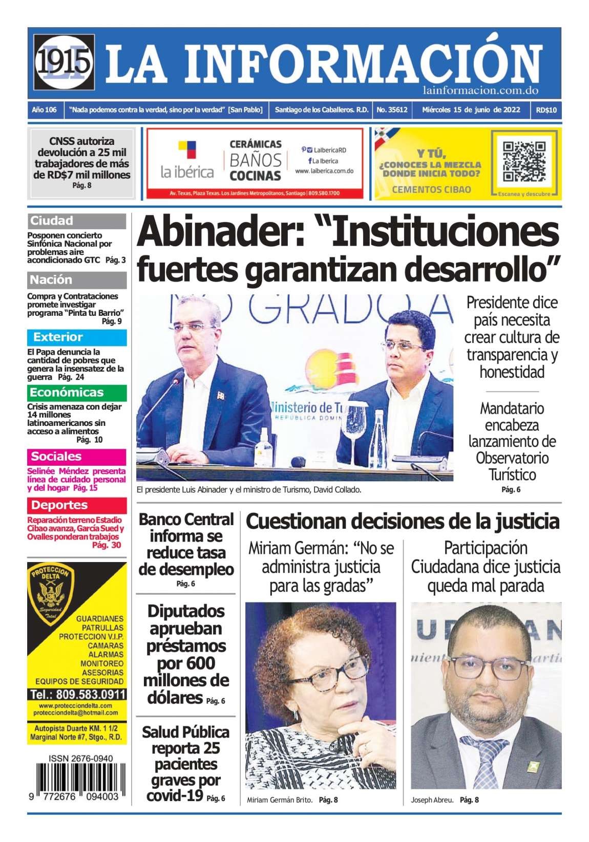 Edición Impresa 15/06/2022