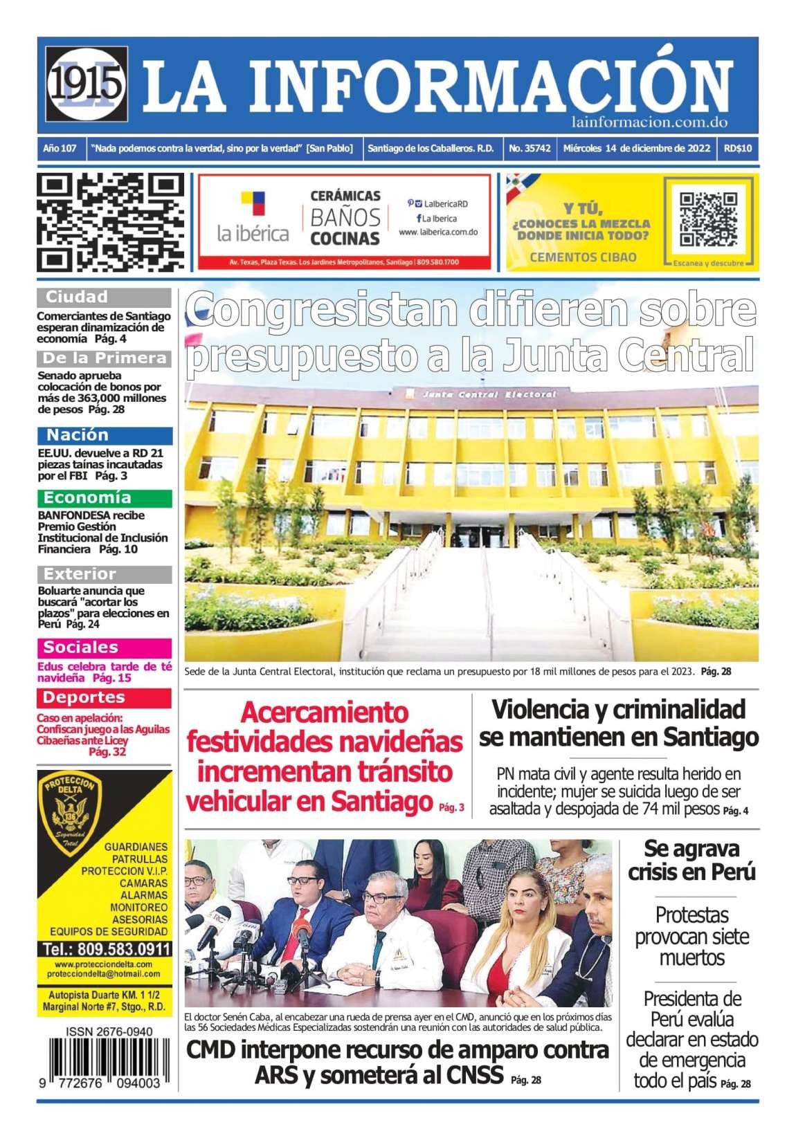 Edición Impresa 14/12/2022