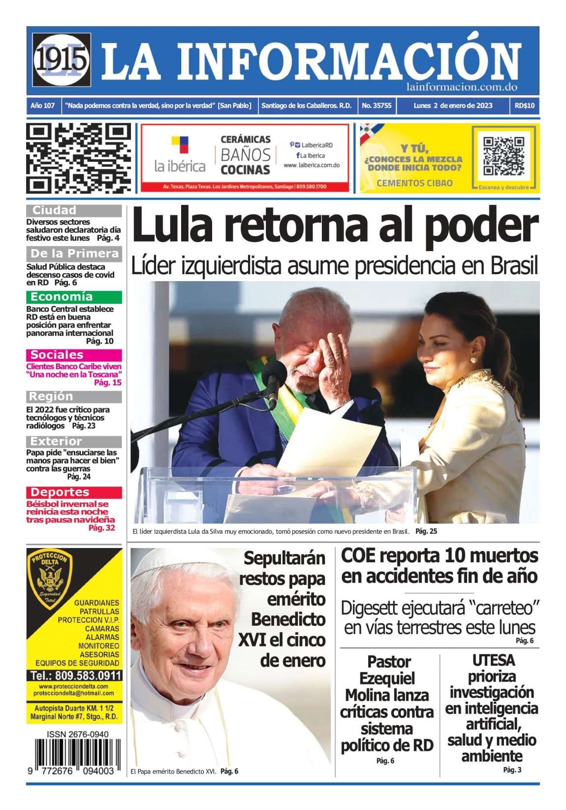 Edición Impresa 02/01/2023