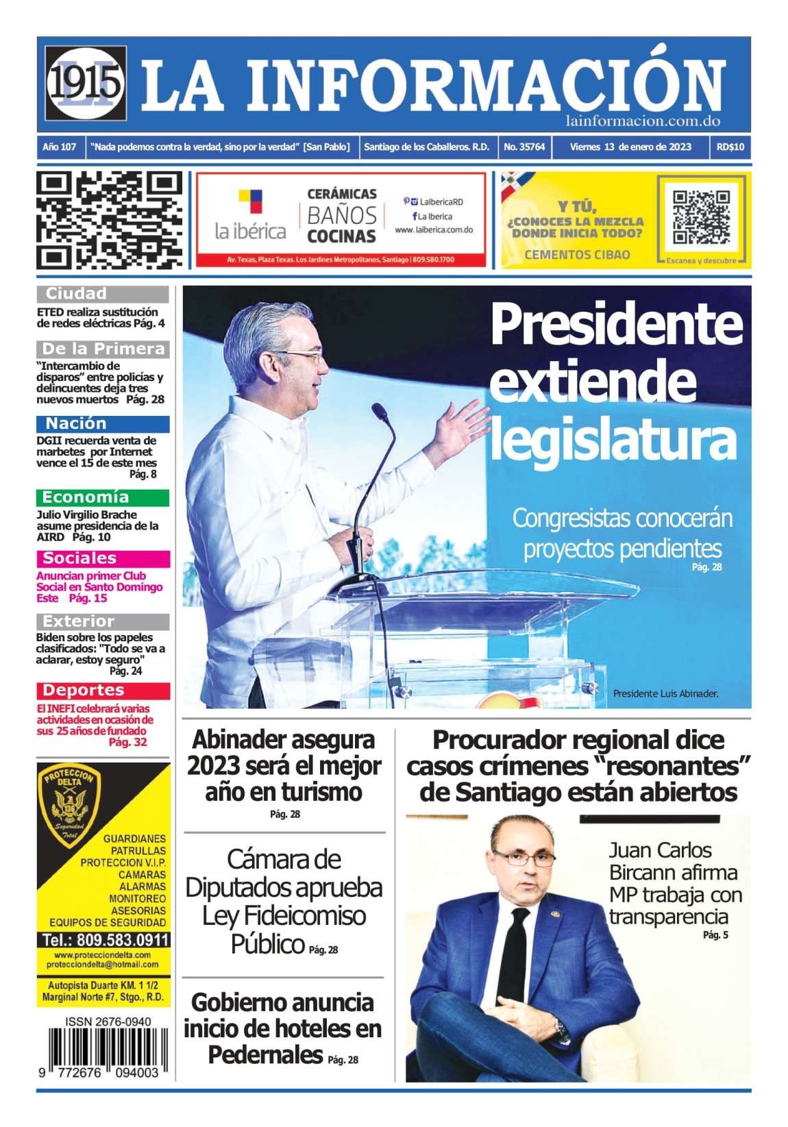 Edición Impresa 13/01/2023