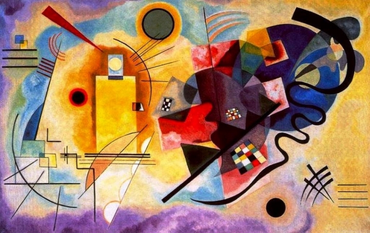 Amarillo, rojo y azul. Kandinsky (1925) Louvre de Abu Dhabi