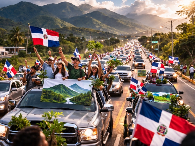 Harán marcha vehicular este miércoles en defensa Cordillera Septentrional